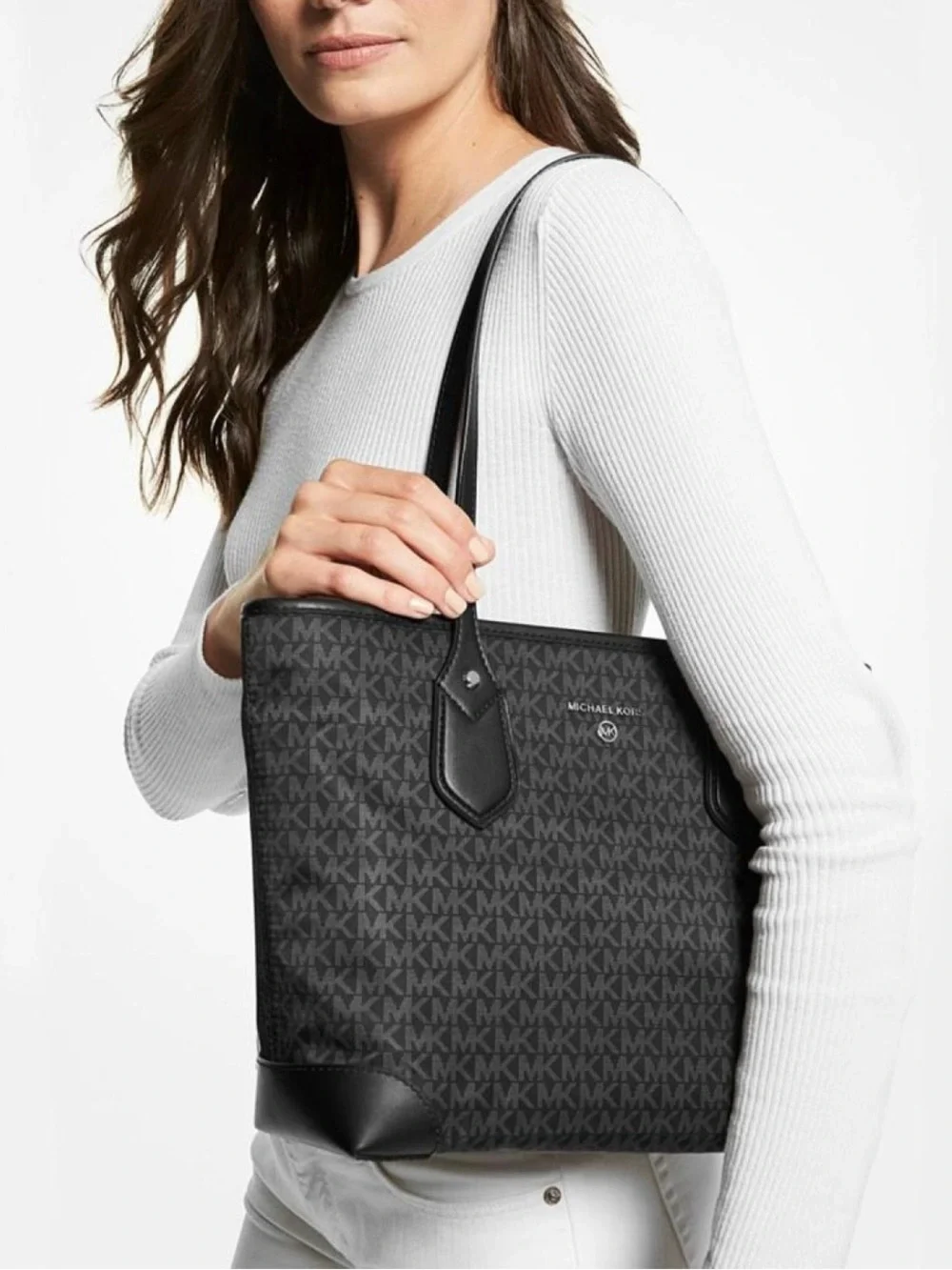 NWT Michael Kors Eva Large Leather Tote Bag